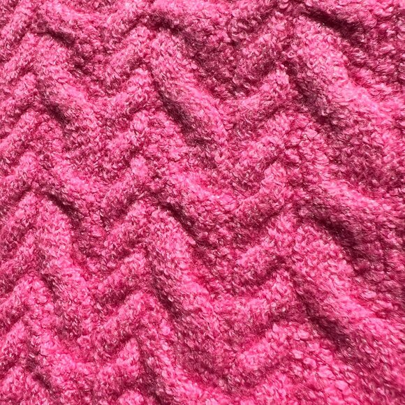 On.34th Pink Cable Knit Cotton Blend Crew Neck Sweater Soft Ribbed Trim Size 1X - Picture 5 of 6